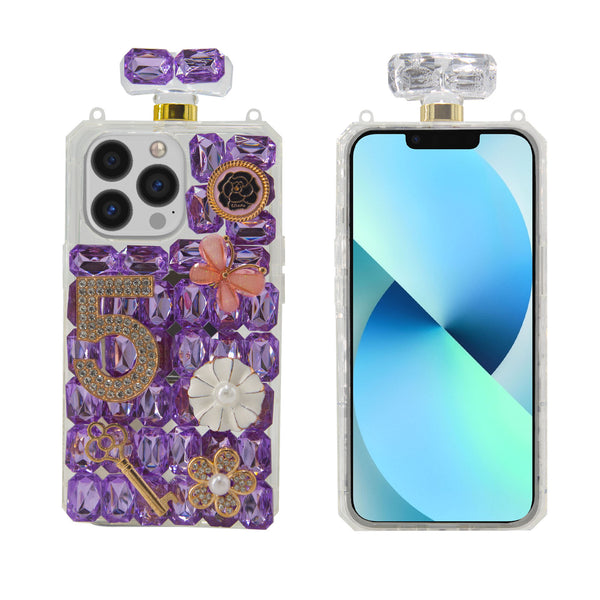Luxury Diamond Bling Sparkly Glitter Perfume Bottle Case For Apple iPhone 13 Pro