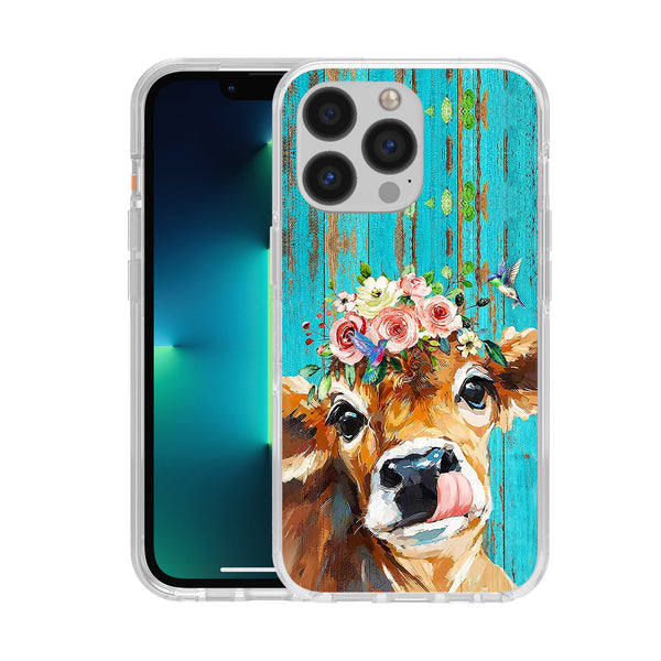 Printed Hard Acrylic Shockproof Antiscratch Case Cover for Apple iphone 13 Pro