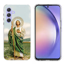 Printed Clear Hard Acrylic Thick Shockproof  Case Cover for Samsung A54