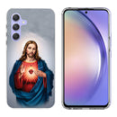 Printed Clear Hard Acrylic Thick Shockproof  Case Cover for Samsung A54