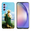 Printed Clear Hard Acrylic Thick Shockproof  Case Cover for Samsung A54