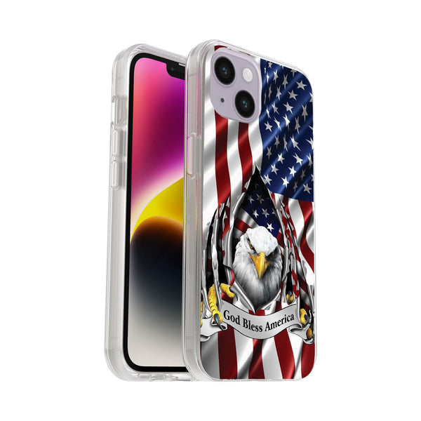 Printed Hard Acrylic Shockproof Antiscratch Case Cover for Apple iphone 14 Plus
