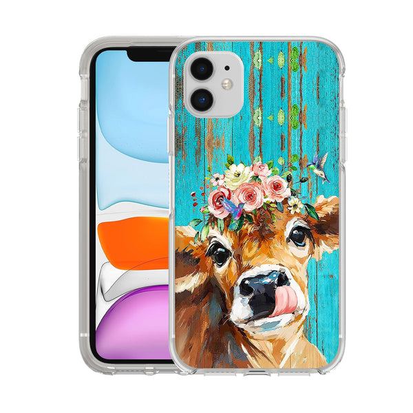 Printed Hard Acrylic Shockproof Antiscratch Case Cover for Apple iphone 11 6.1"