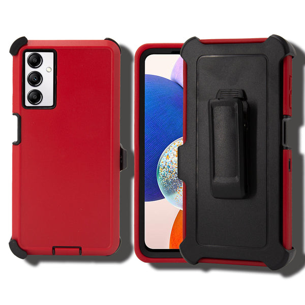 Shockproof Case for Samsung Galaxy A14 5G Cover Clip Rugged Red