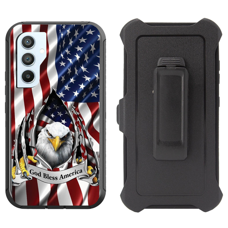 Printed Rugged Shockproof Case for Samsung Galaxy S23 FE Clip Heavy Duty