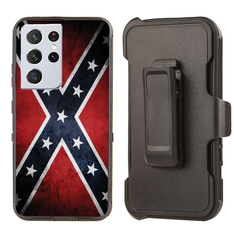 Shockproof Case for Samsung Galaxy S21 Ultra Rebel Flag