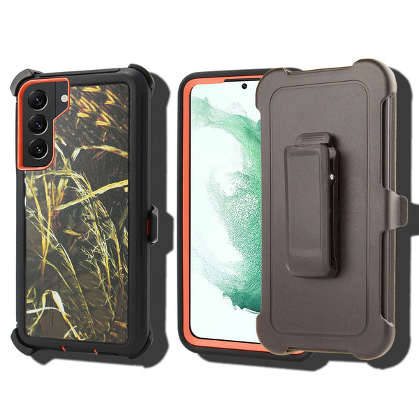 Shockproof Case for Samsung Galaxy S23+ Plus Camouflage Clip Cover Rugged Heavy