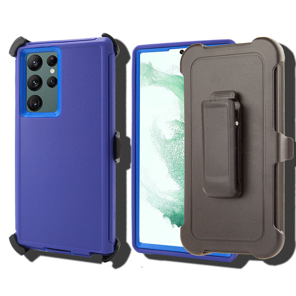 Shockproof Case for Samsung Galaxy S22 Ultra Cover Clip Rugged Heavy Duty