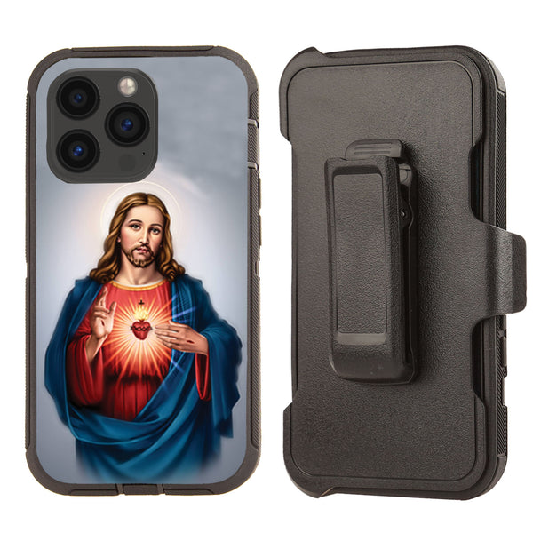 Shockproof Case for Apple iPhone 15 Pro Max  Clip Rugged Jesus