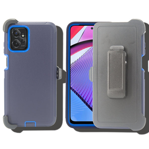 Shockproof Case for Motorola Moto G Pure (2023) G Power (2023)Snap on Cover Clip Rugged Heavy