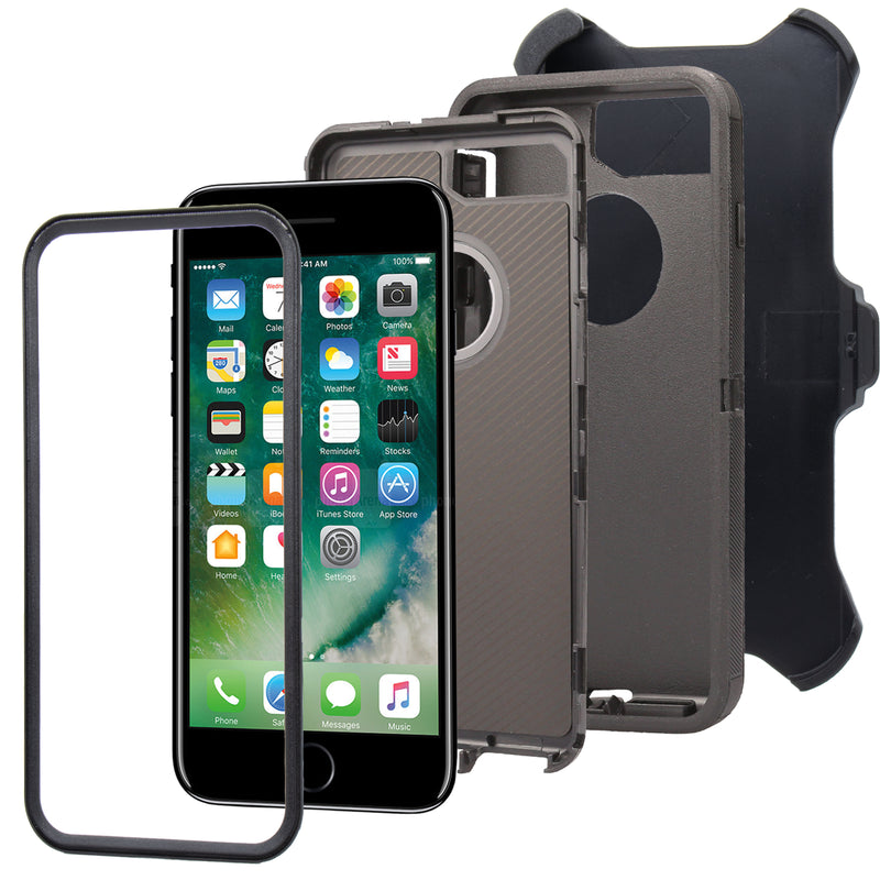 Shockproof Case for Apple iPhone 7+ 8+Cover Clip Rugged Heavy