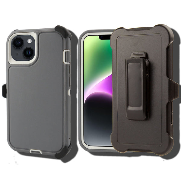 Shockproof Case for Apple iPhone 15 Plus Cover Clip Rugged Heavy Duty