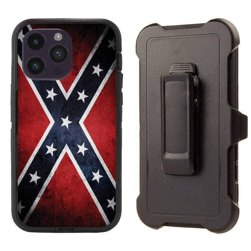 Shockproof Case for Apple iPhone 15 Pro Max Rebel Flag