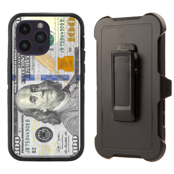 Shockproof Case for Apple iPhone 15 Pro Max Money $100 Dollar