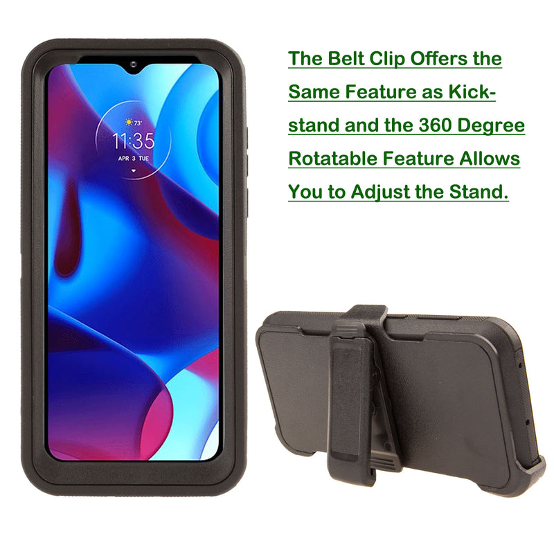 Shockproof Case for Motorola Moto G Power 2022/ G Pure/G Play(2023) Clip Cover Clip Rugged