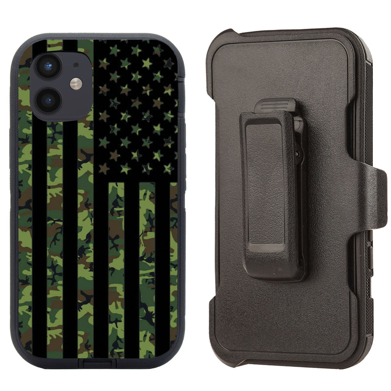 Shockproof Case for Apple iPhone 11 Pro (5.8") Military Camouflage Flag