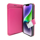 Premium Synthetic Leather Wallet Case for Apple iPhone 14 With Extra Credit Card Holder Stand Black