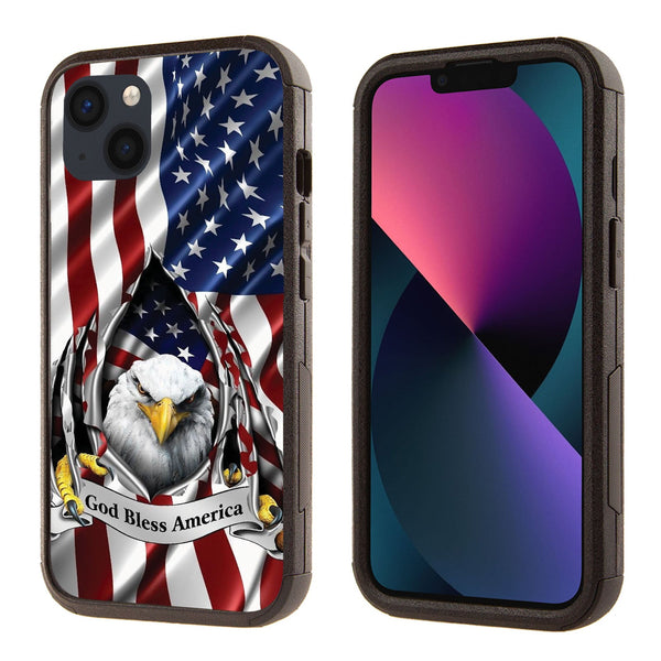 Printed Shockproof Case for Apple iPhone 15 Eagle Flag