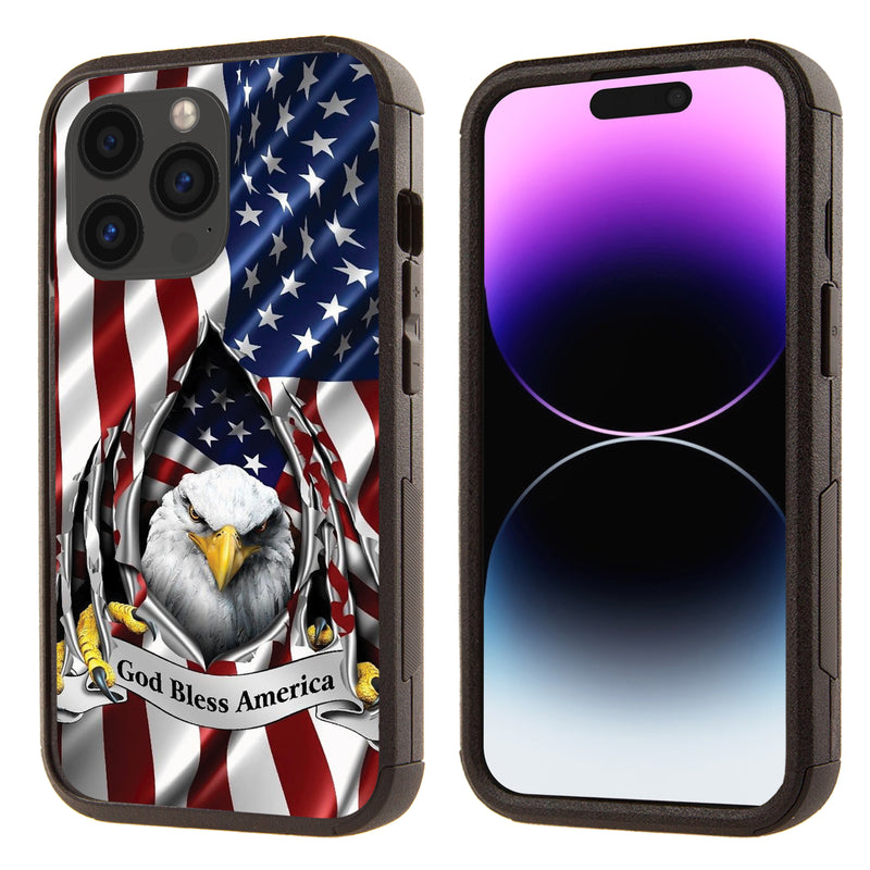 Printed Shockproof Tough Hybrid Case for Apple iPhone 15 Pro