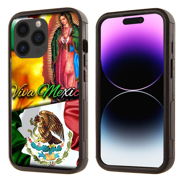 Printed Shockproof Tough Hybrid Case for Apple iPhone 15 Pro Viva Mexico