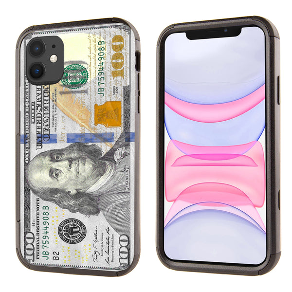 Printed Triple Layers Rugged Shockproof Case for Apple iPhone 12/12 Pro