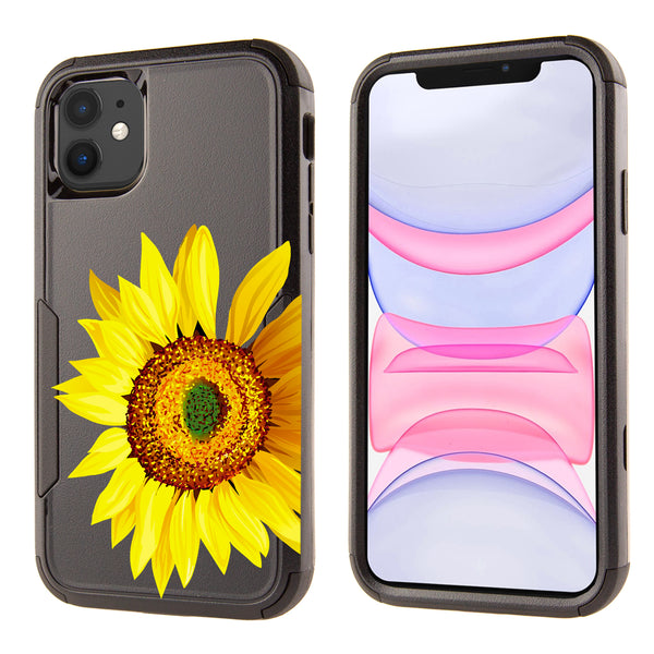 Printed Triple Layers Rugged Shockproof Case for Apple iPhone 12/12 Pro