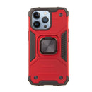 For Apple iPhone 15 Pro Armor Magnetic Case Hybrid Metal Ring Holder Stand