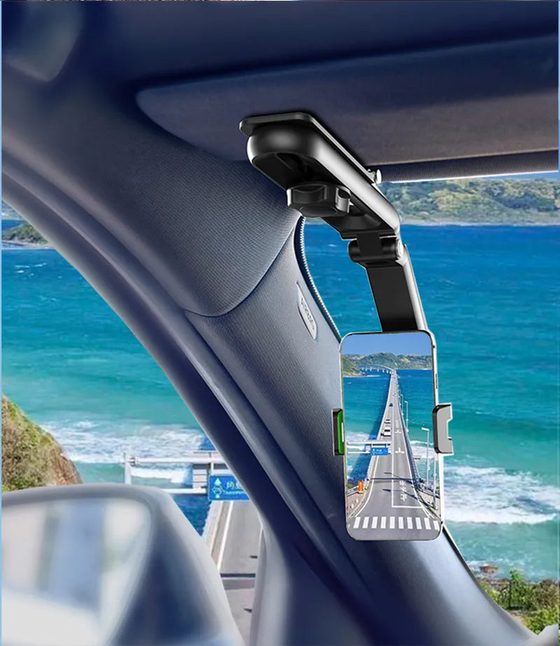 360° Adjustable Stable  Foldable Sun Visor Phone Holders 4-7 Inch Carbon Fiber