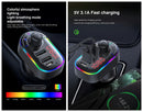 C12 Car Bluetooth Player FM Transmitter Colorful Light PD Daul USB Fast Charger