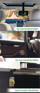 360° Adjustable Stable  Foldable Sun Visor Phone Holders 4-7 Inch Carbon Fiber
