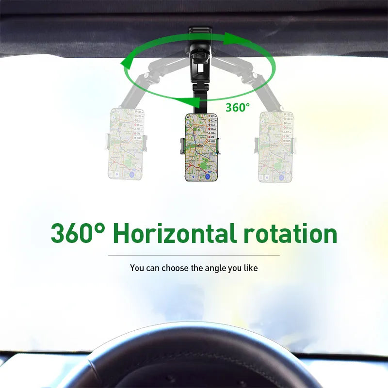 360° Adjustable Stable  Foldable Sun Visor Phone Holders 4-7 Inch Carbon Fiber