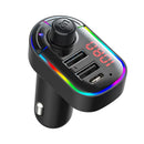 C12 Car Bluetooth Player FM Transmitter Colorful Light PD Daul USB Fast Charger
