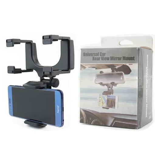 Universal Rearview Mirror Phone Holder Mounts Multi Function
