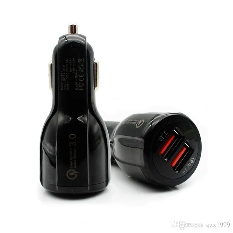 Quick Charge QC 3.0 Car Charger Dual USB Adapter LED Display