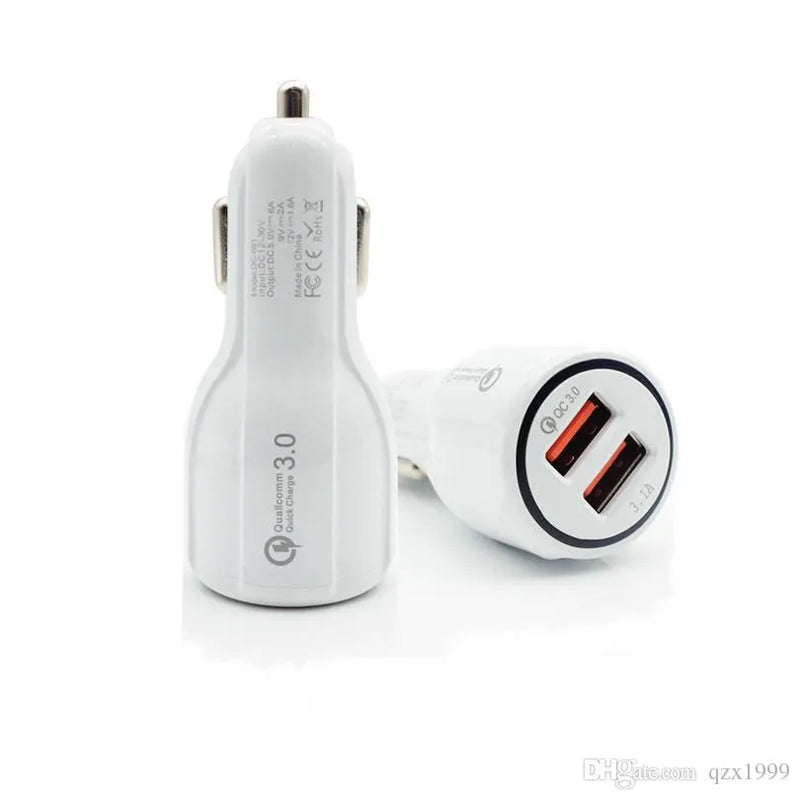 Quick Charge QC 3.0 Car Charger Dual USB Adapter LED Display