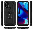 Motorola Moto G Pure/ G Power 2022/G Play 2023 Armor Magnetic Case Ring Holder Stand Black