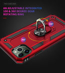 Apple iPhone XR Armor Magnetic Case Hybrid Metal Ring Holder Stand Gold