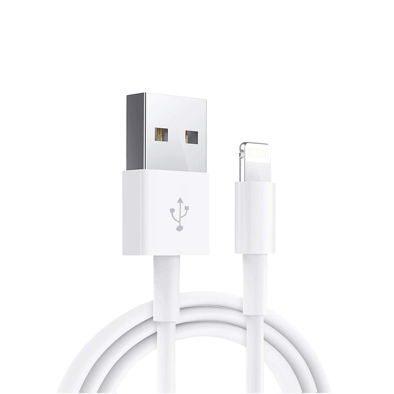 3 Feet 8 Pin Lightening Cable Data Sync Charger Cord for iPhone IOS White