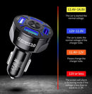 4 Ports USB Car Charger 48W Quick 7A Fast Charging QC3.0 For Mobile Phone Adapter Android