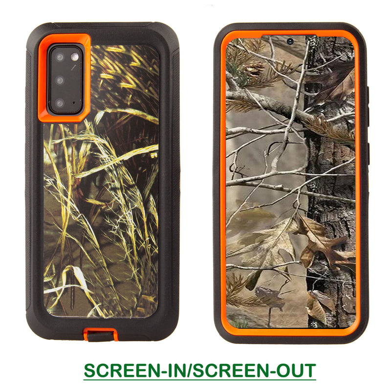 Shockproof Case for Samsung Galaxy S20 Camouflage Clip Cover Rugged Heavy Duty