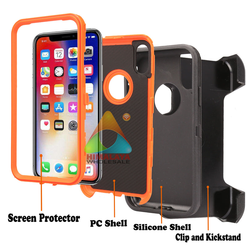 Shockproof Case for Apple iPhone XR Camouflage Clip Cover Rugged Heavy Duty
