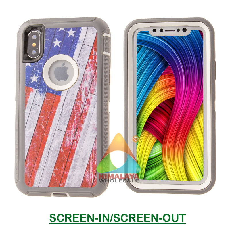 Shockproof Case for Apple iPhone XR Camouflage Clip Cover Rugged Heavy Duty