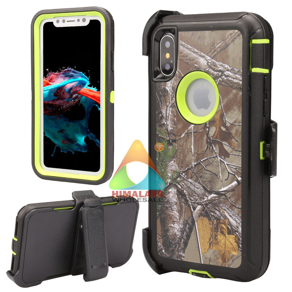 Shockproof Case for Apple iPhone XR Camouflage Clip Cover Rugged Heavy Duty