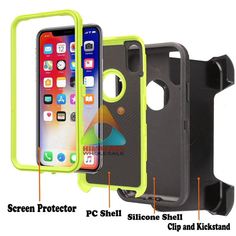 Shockproof Case for Apple iPhone XR Camouflage Clip Cover Rugged Heavy Duty