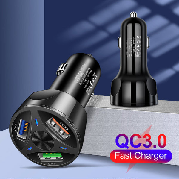 3 USB Ports Car Charger Quick 7A Fast Charging QC3.0 For Mobile Phone Adapter Android