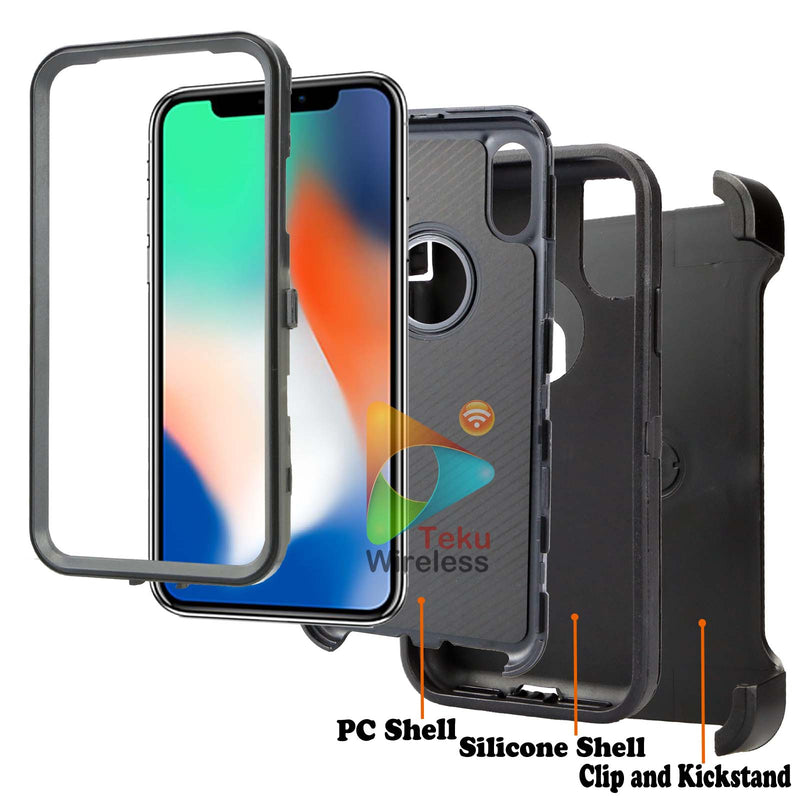 Shockproof Case for Apple iPhone XR Cover Clip Rugged Heavy Duty