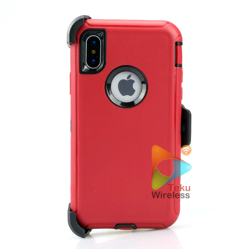 Shockproof Case for Apple iPhone X XS Cover Clip Rugged Heavy Duty