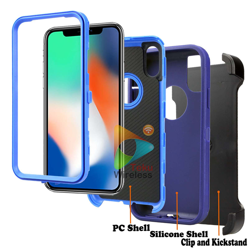 Shockproof Case for Apple iPhone XS Max Cover Clip Rugged Heavy Duty