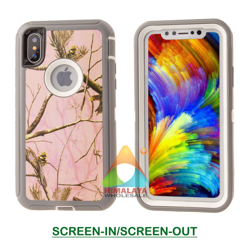 Shockproof Case for Apple iPhone XS Max Camouflage Clip Cover Rugged Heavy Duty