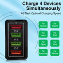4 USB LED 3.1A Fast Power Adapter AC Home Travel Wall Charger Block